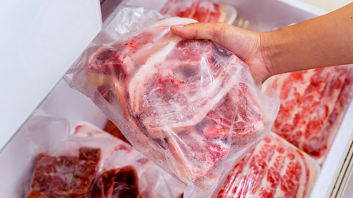 Frozen Cut Brisket beef 1kg packaging
