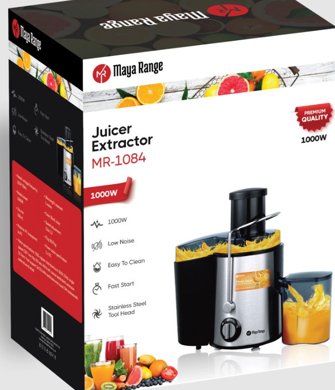 Maya Range -Juicer Extractor Stainless Steel 500ml 1000W –MR-1084